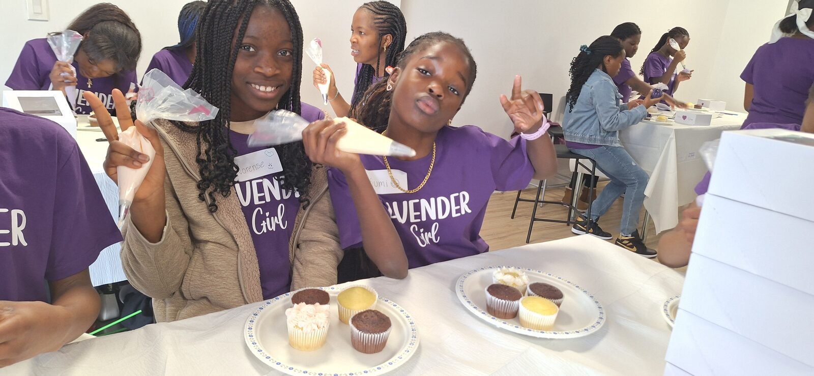 Lavender Girls — cupcake decorating workshop